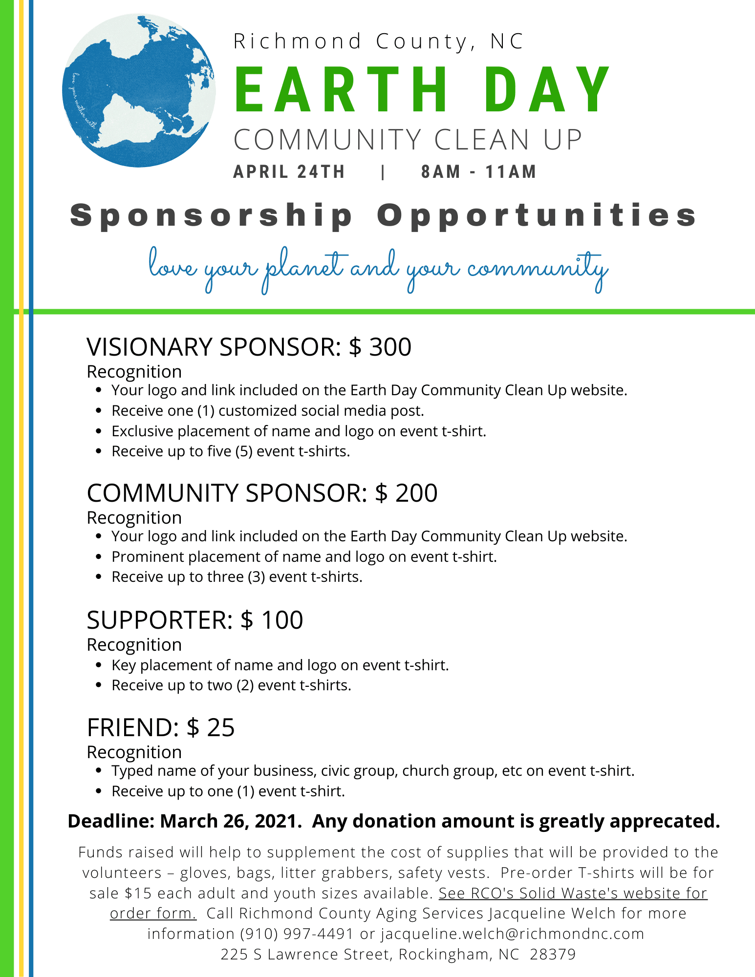 Sponsorships Opportunties flyers